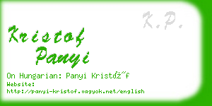 kristof panyi business card